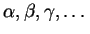 $a,b,c,\ldots{}$
